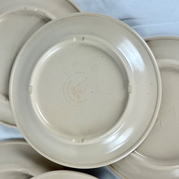 8 Retro MCM Melamine Side Plates by GET Beige 6.5in Unbreakable Dishwasher Safe - Picture 7 of 10